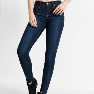 Express | Mid Rise Stretch Jean Legging Dark Wash EUC 2L